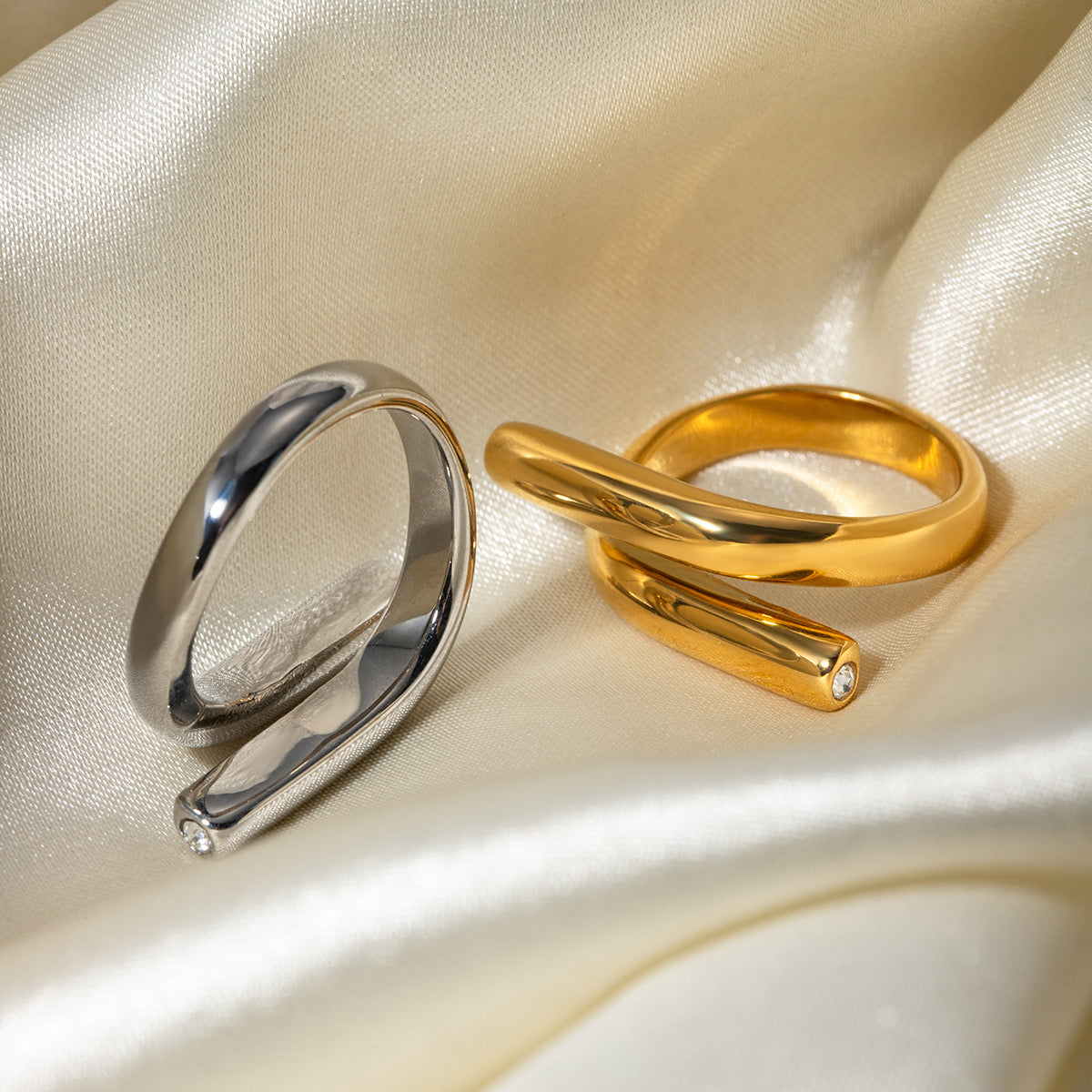 Bague « Samira » en acier inoxydable