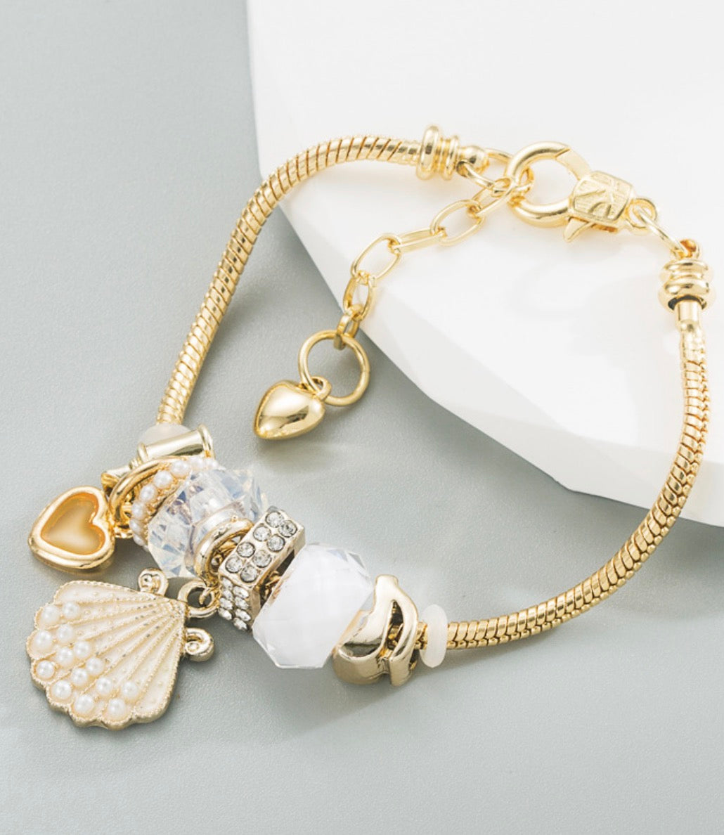 Bracelet coquillage inspiration pandora