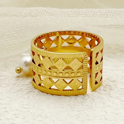 Bague « Kamila » en acier inoxydable