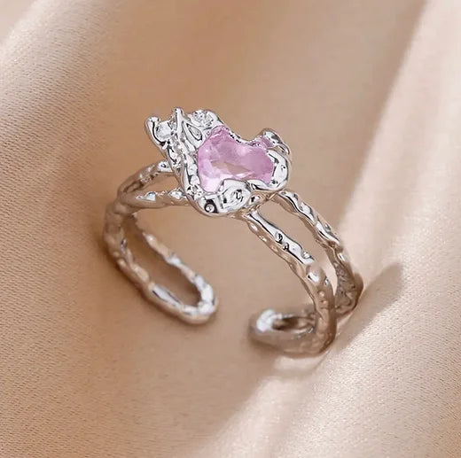 Bague « Layna » argent en acier inoxydable