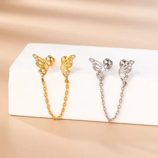 Piercing double « Alisha » en acier inoxydable