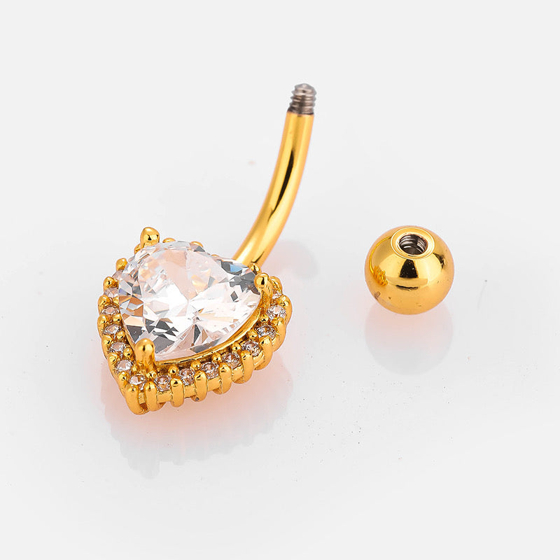 Piercing au nombril « Sarah » en acier inoxydable