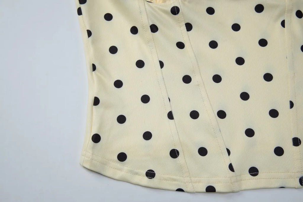 Corset à pois jaune
