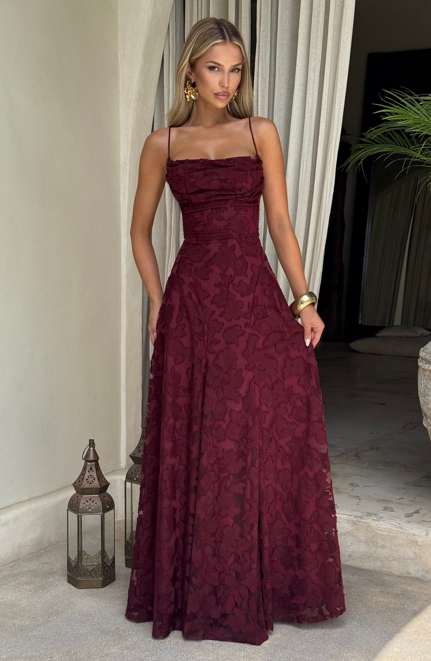 Robe « Manon » bordeaux