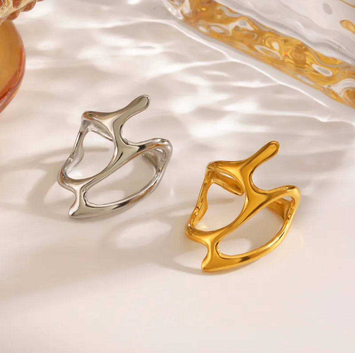 Bague « Flory » en acier inoxydable