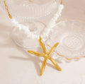 Collier étoile de mer en acier inoxydable