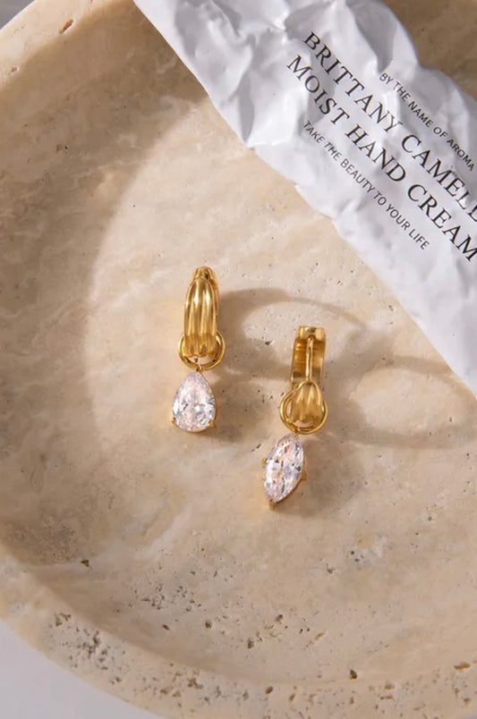 Boucles d’oreilles asymétriques en acier inoxydable