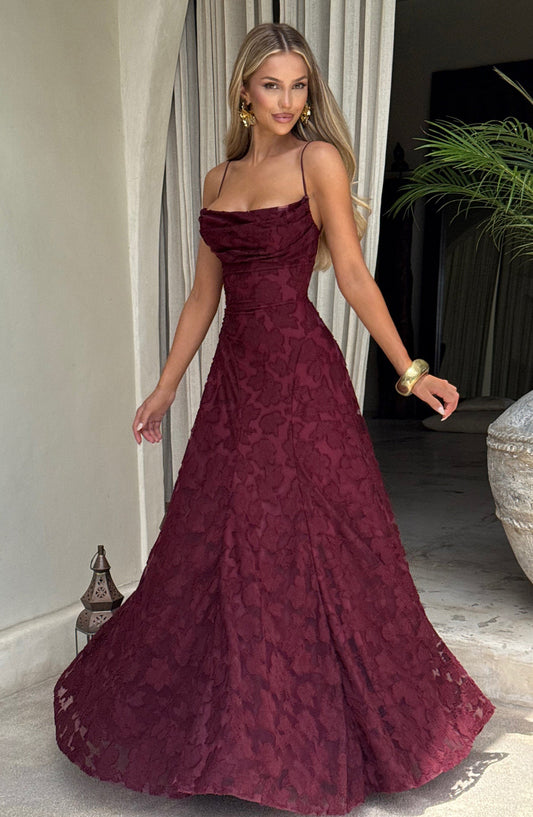 Robe « Manon » bordeaux (précommande de 14jours)