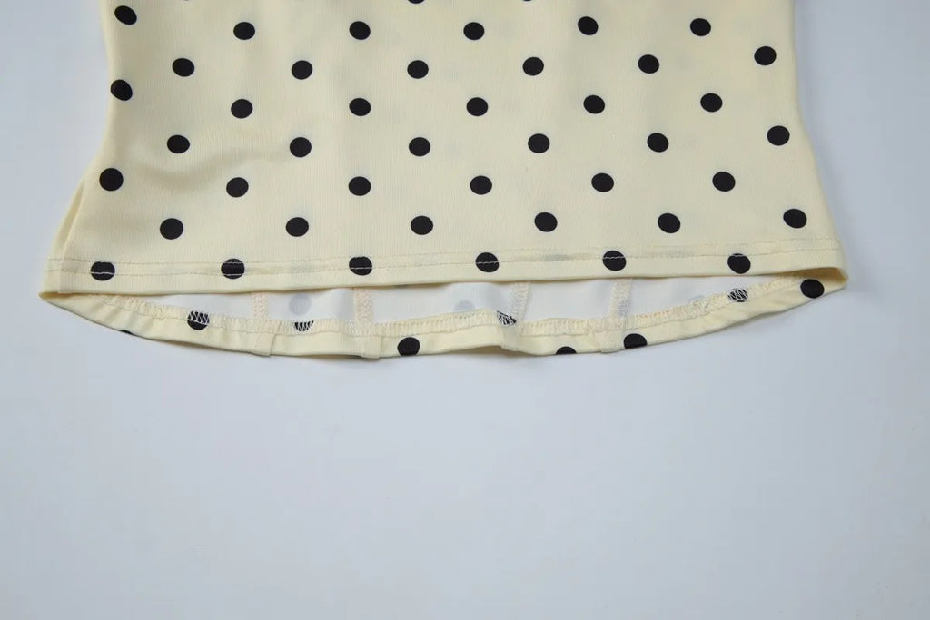 Corset à pois jaune