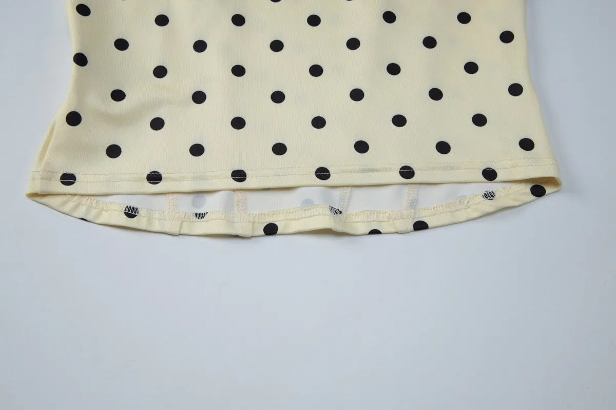 Corset à pois jaune