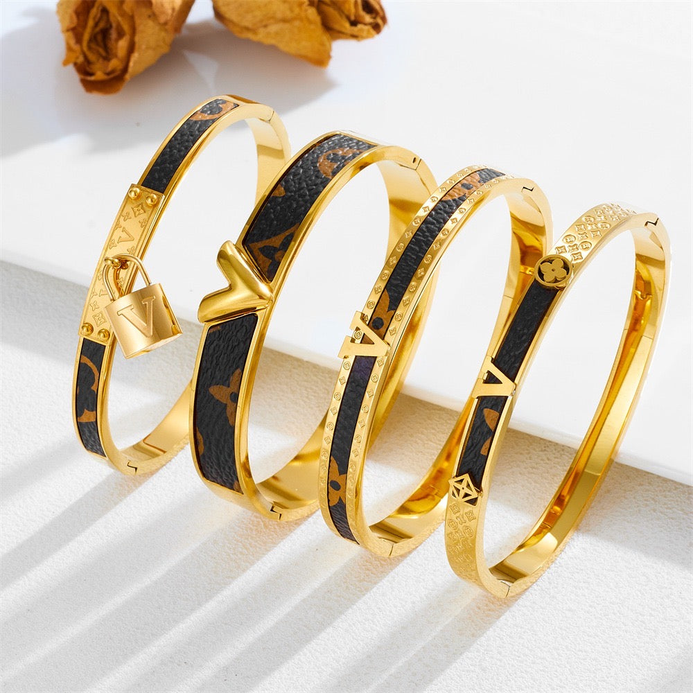 Bracelets inspiration Louis Vuitton en acier inoxydable