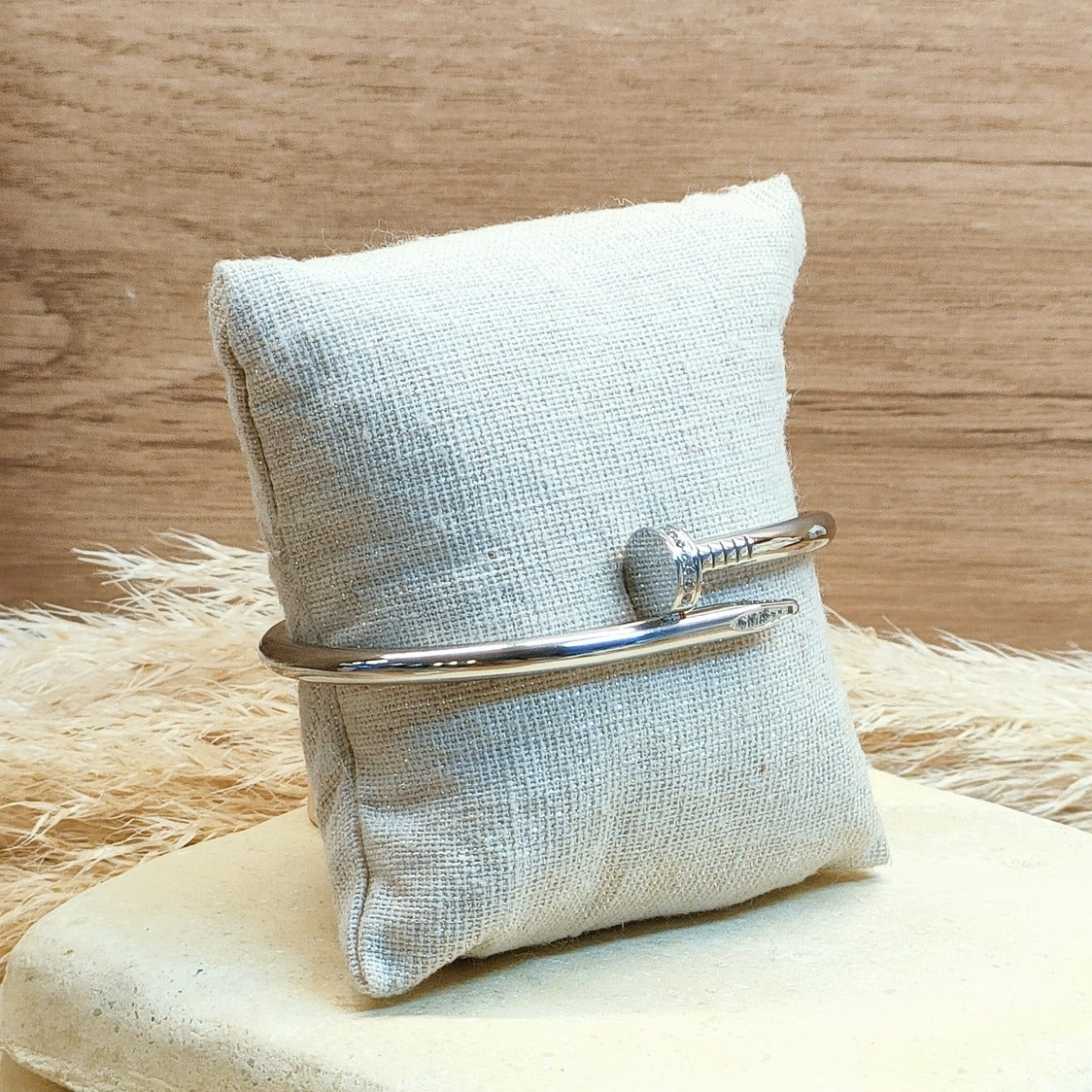 Bracelet Clou demi strass inspi Cartier en acier inoxydable