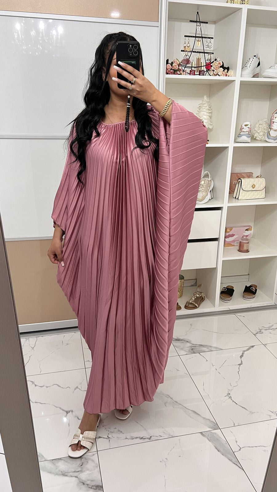 Robe “Tasnime” Rose bonbon