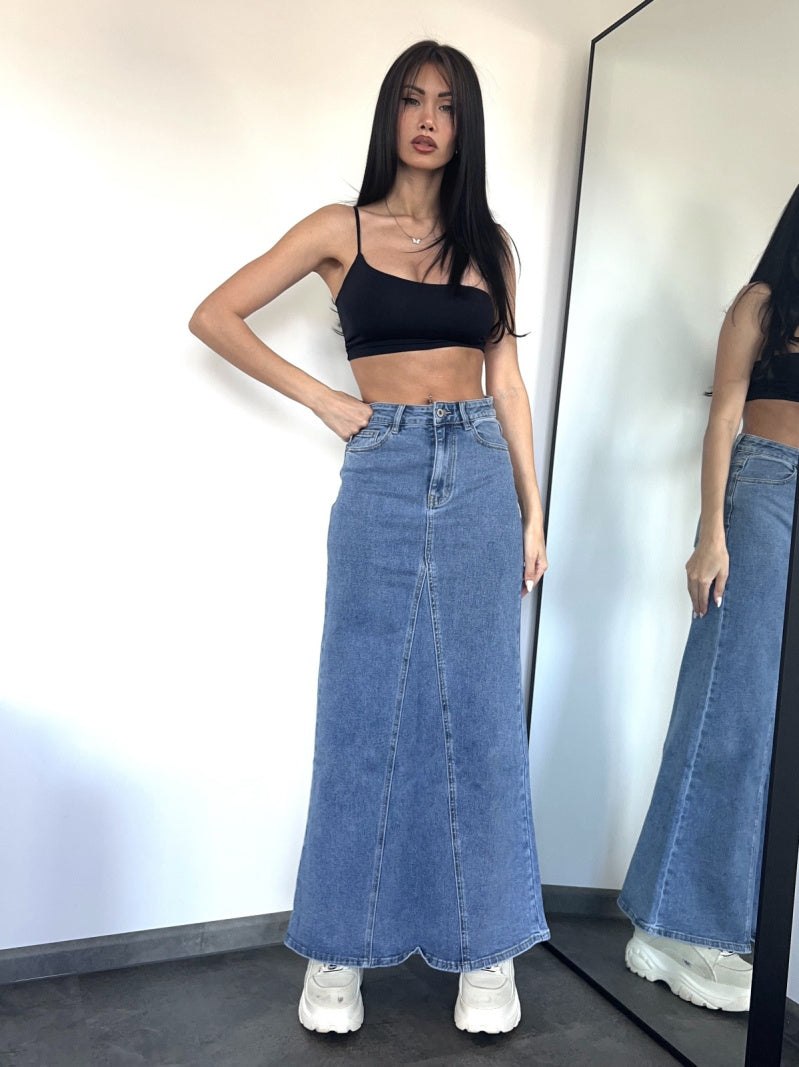 Jupe sans fente en jeans