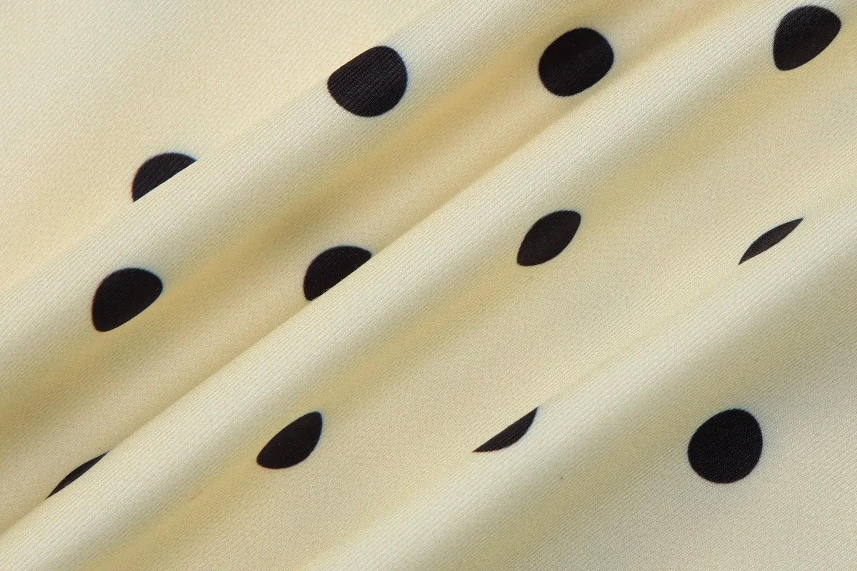 Corset à pois jaune