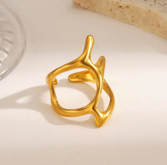 Bague « Flory » en acier inoxydable