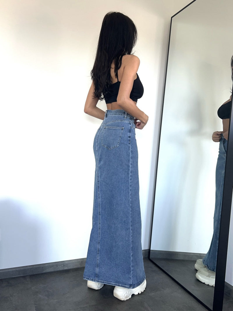 Jupe sans fente en jeans