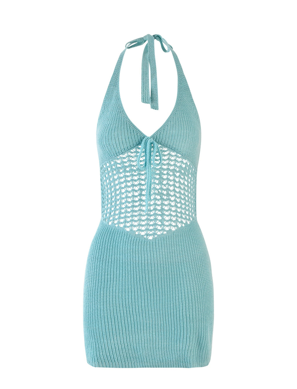 Robe en maille bleu