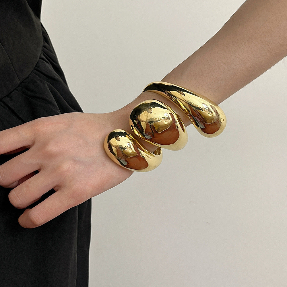 Bracelet doré triple