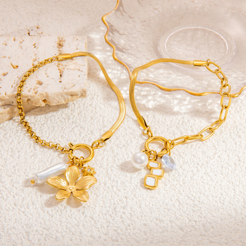 Bracelets breloque en acier inoxydable