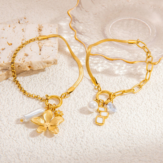 Bracelets breloque en acier inoxydable