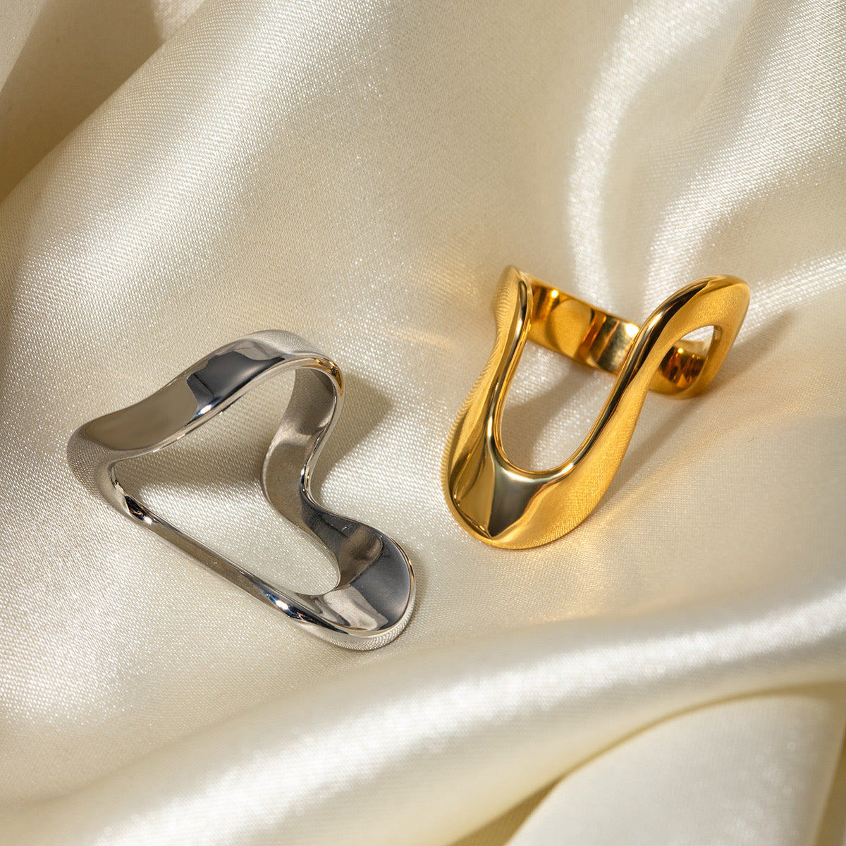 Bague « Iris » en acier inoxydable