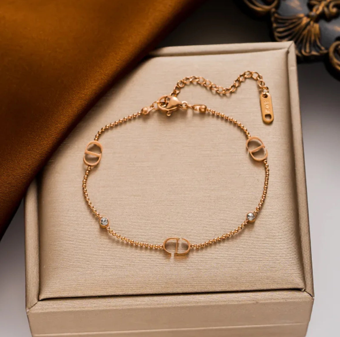 Bracelet inspi Dior en acier inoxydable