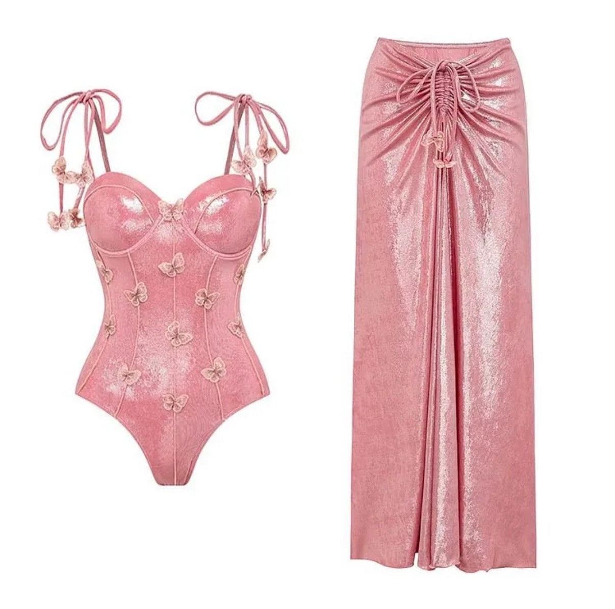 Ensemble maillot de bain et jupe « Barbie »