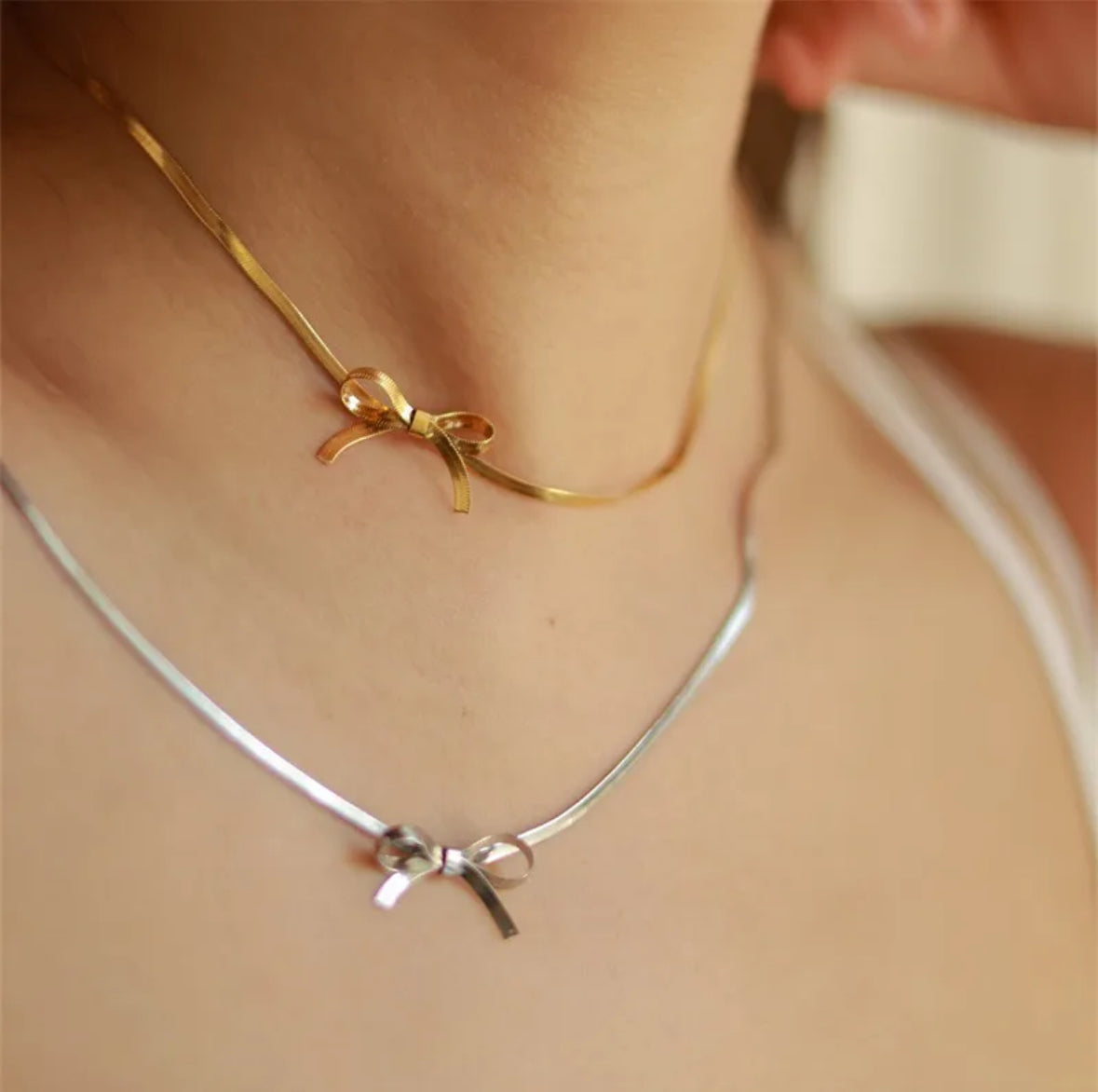 Collier rosette en acier inoxydable