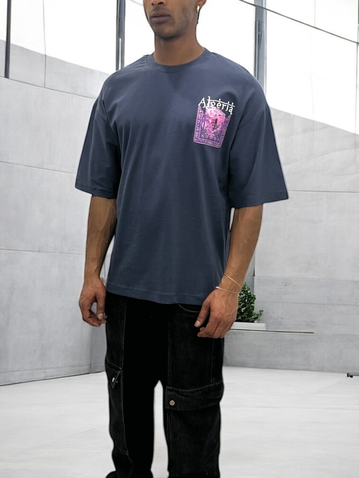 T-SHIRT 004 BRODÉ GRIS
