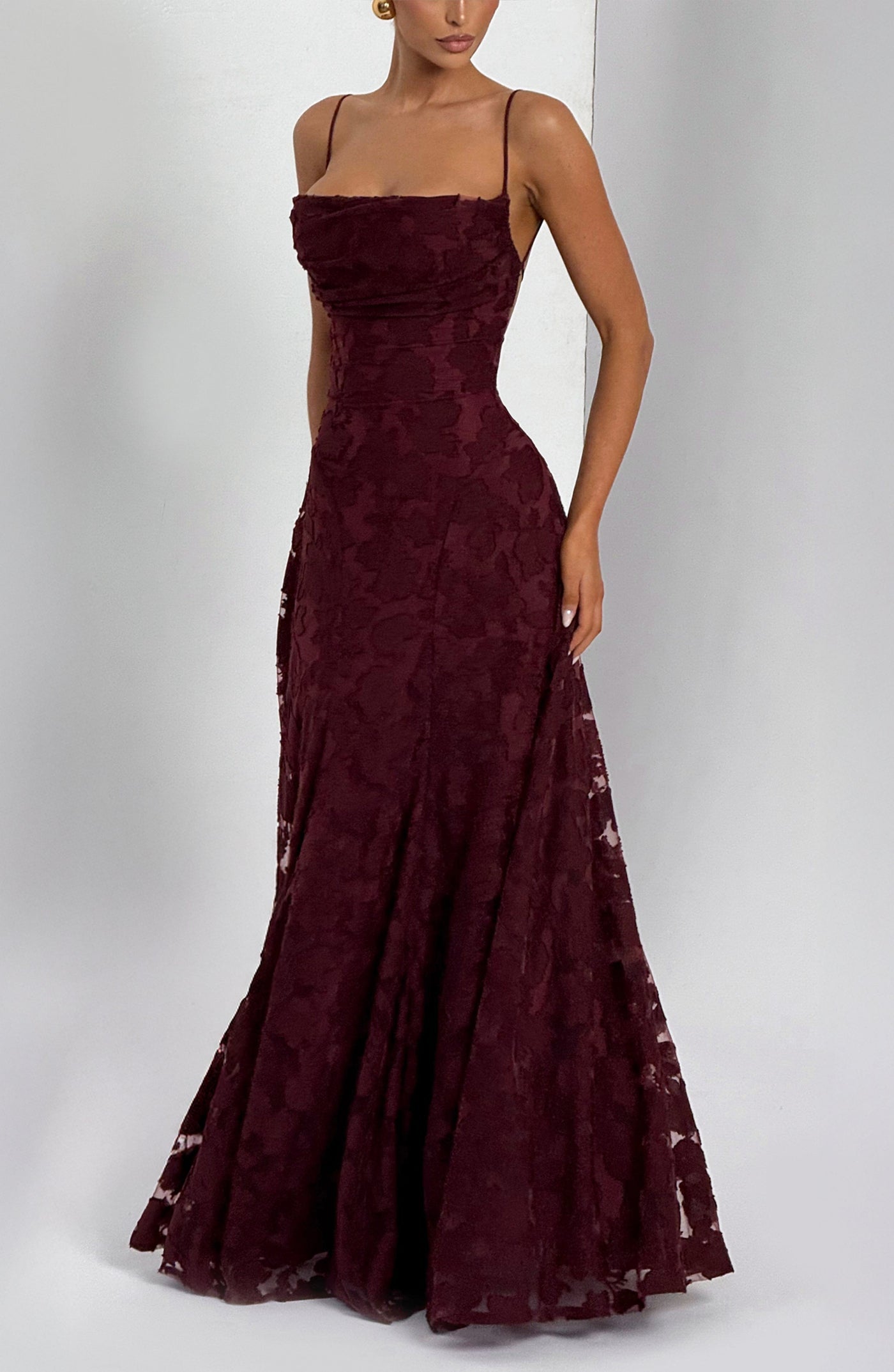 Robe « Manon » bordeaux