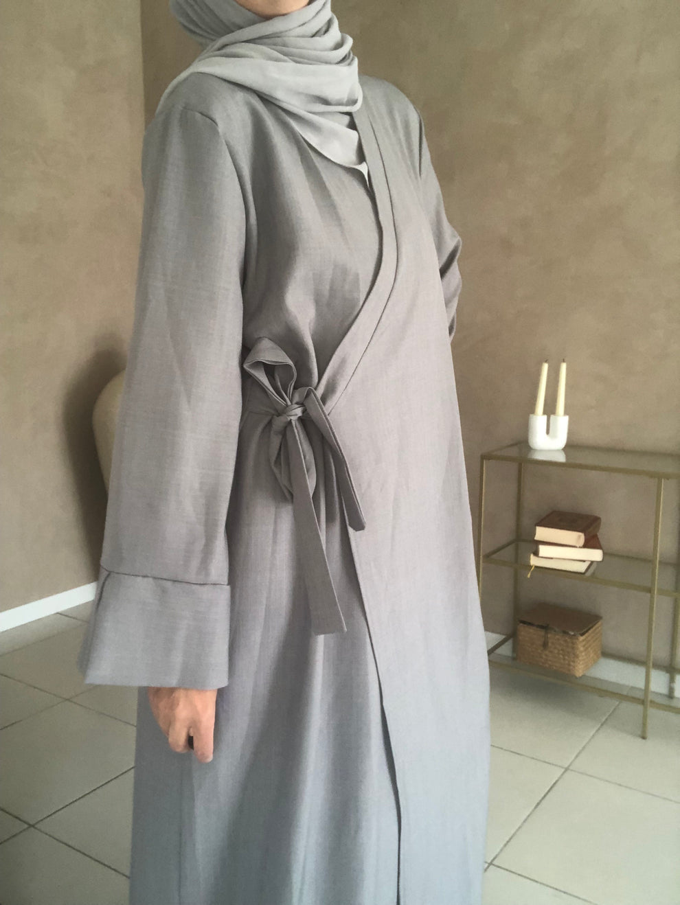 Robe “Alma” grise