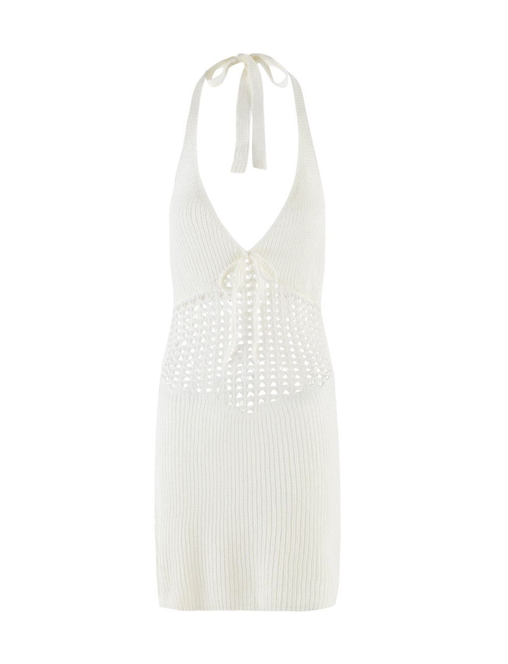 Robe en maille blanche