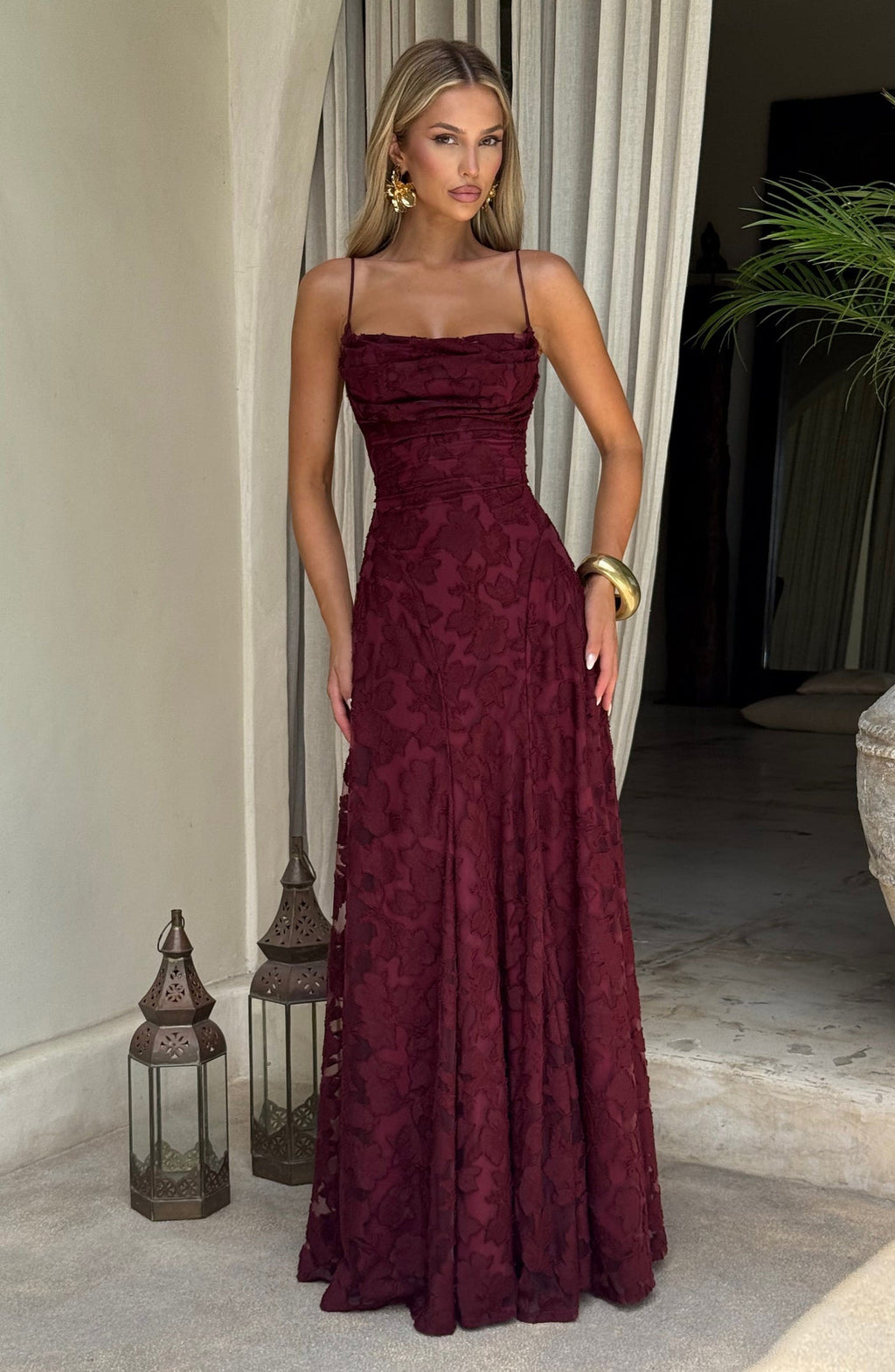 Robe « Manon » bordeaux