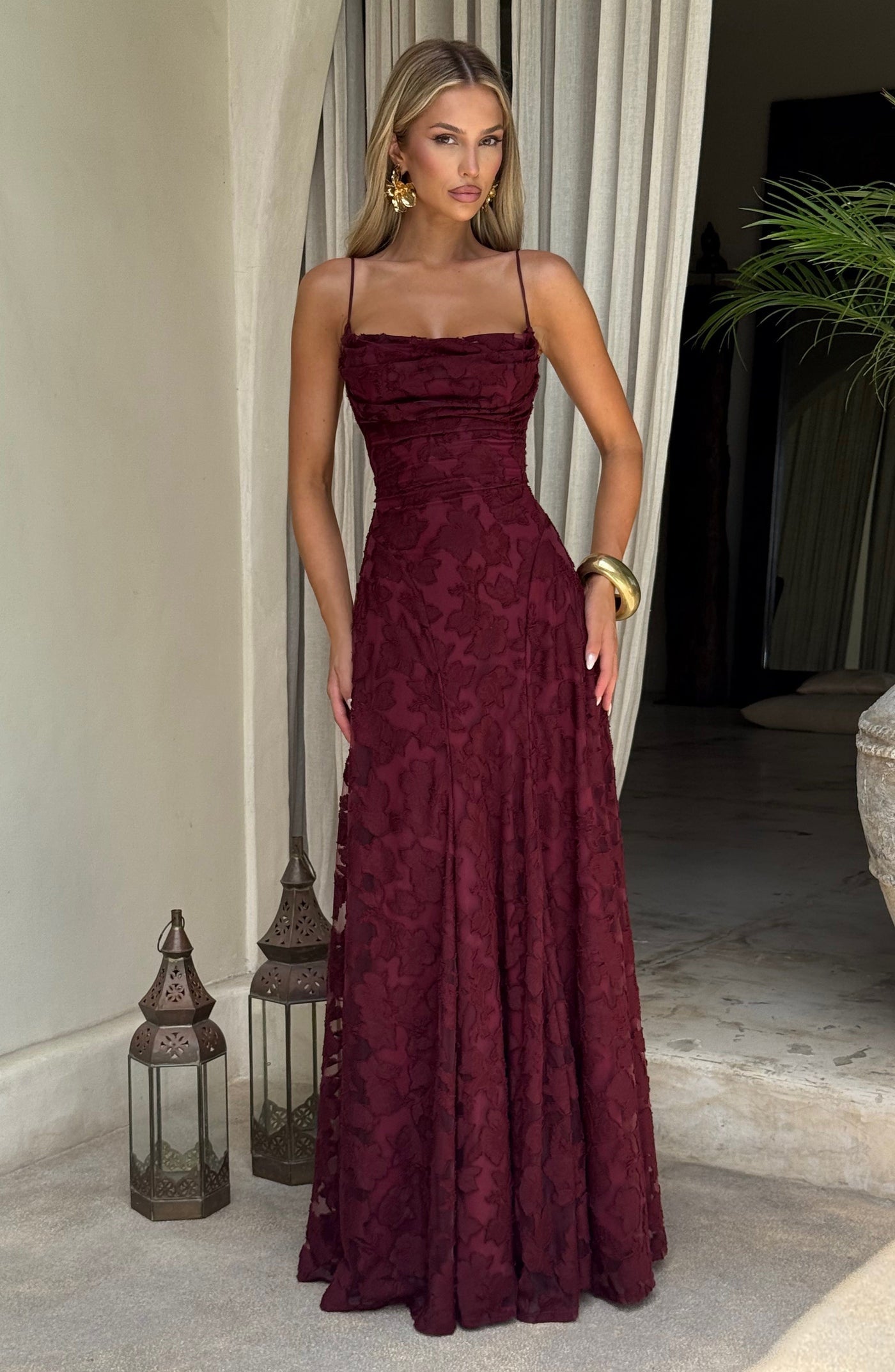Robe « Manon » bordeaux