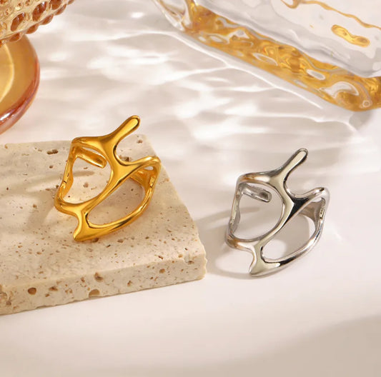 Bague « Flory » en acier inoxydable