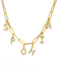 Collier personnalisé en acier inoxydable (1 à 9 lettres)