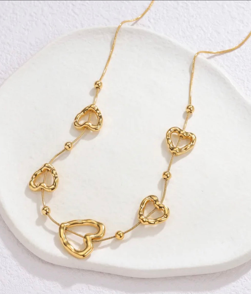 Collier cœur en acier inoxydable