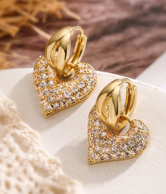 Boucles cœur en acier inoxydable