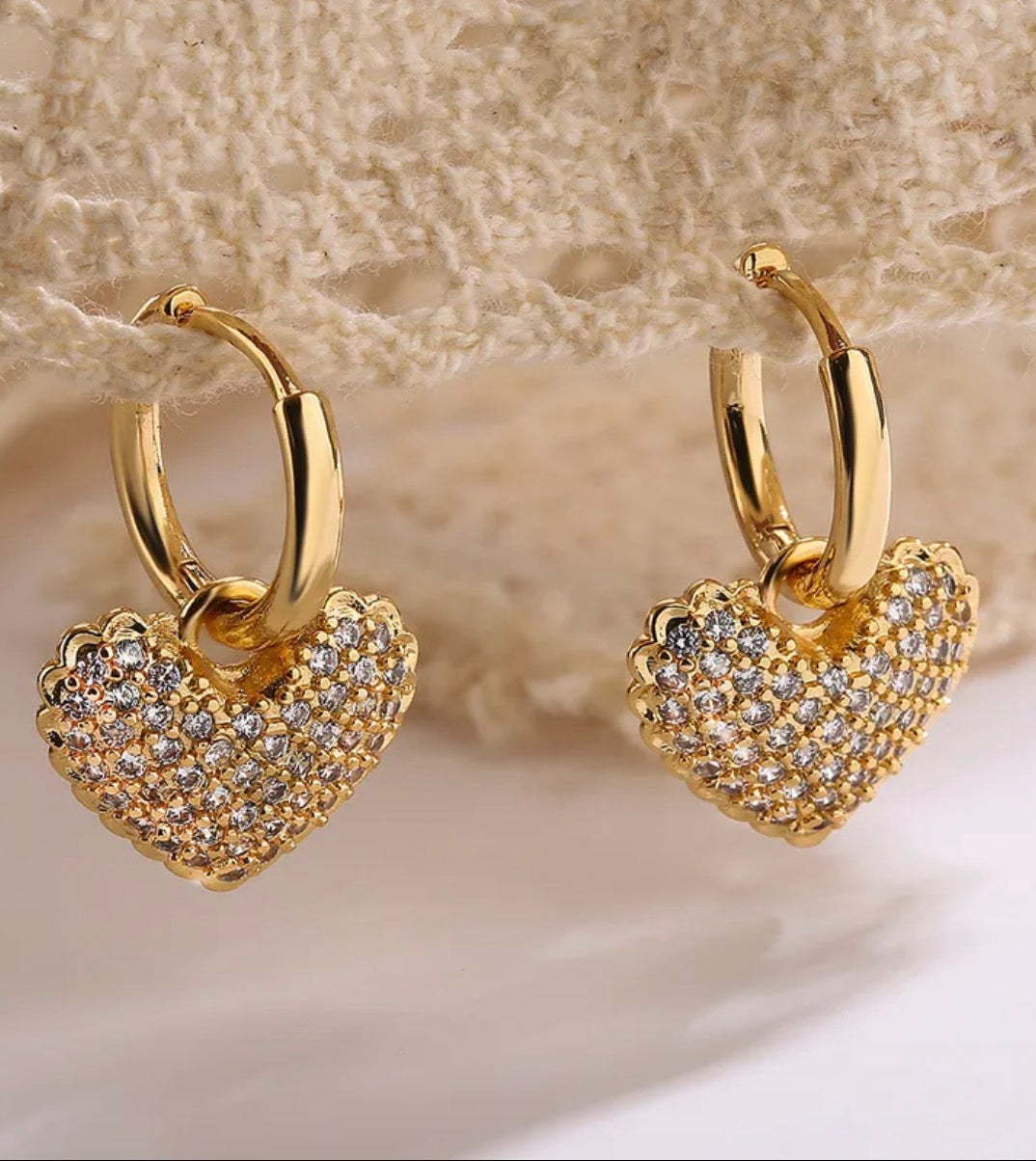 Boucles cœur en acier inoxydable