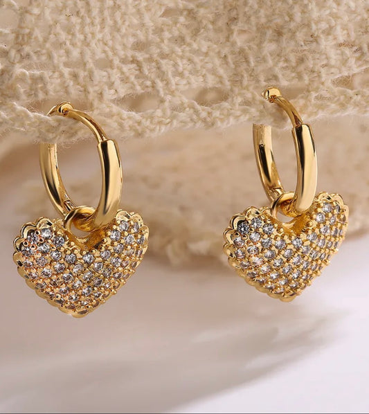 Boucles cœur en acier inoxydable