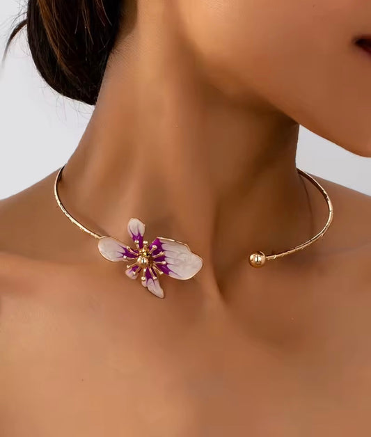 Collier orchidée