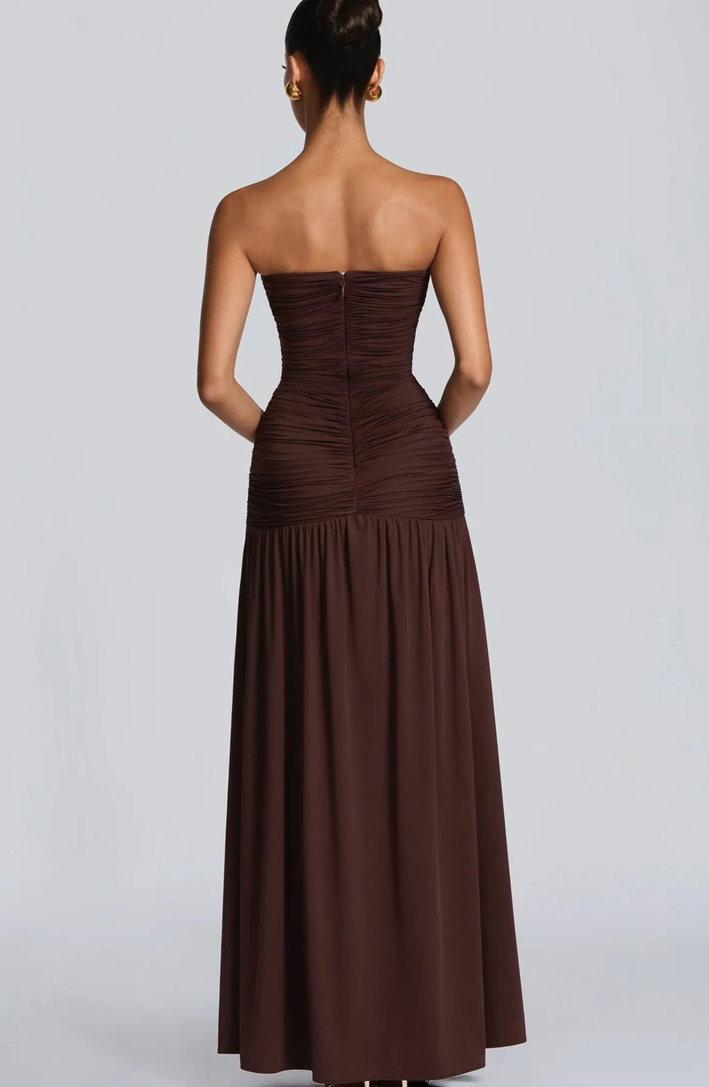 Robe « Sophia » marron (précommande de 3 jours)
