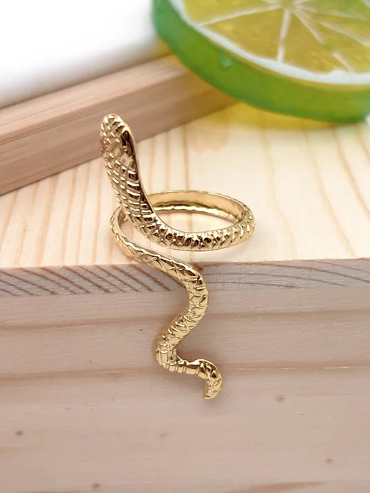 Bague "Snake" en acier inoxydable