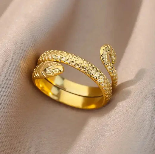 Bague snake small en acier inoxydable