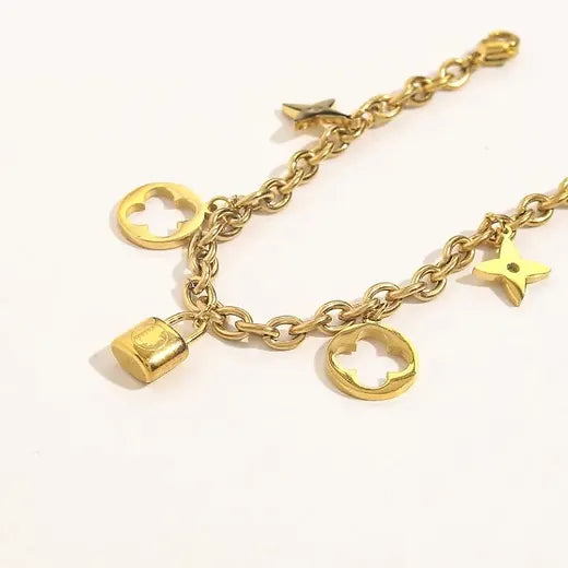 Bracelet inspiration Louis Vuitton en acier inoxydable