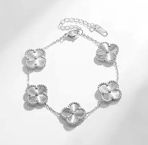 Bracelet inspiration Van Cleef en acier inoxydable