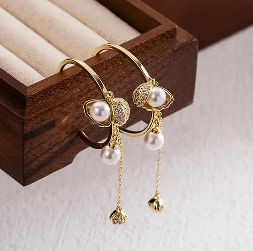 Boucles « Marine » plaqué Or 14k