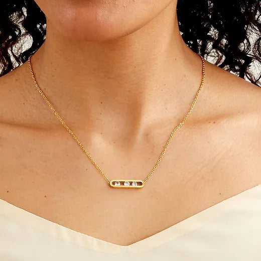 Collier inspiration « Messika » en acier inoxydable