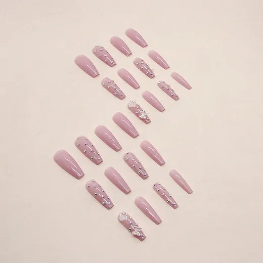 Kit de 24 ongles + colle et gels pads